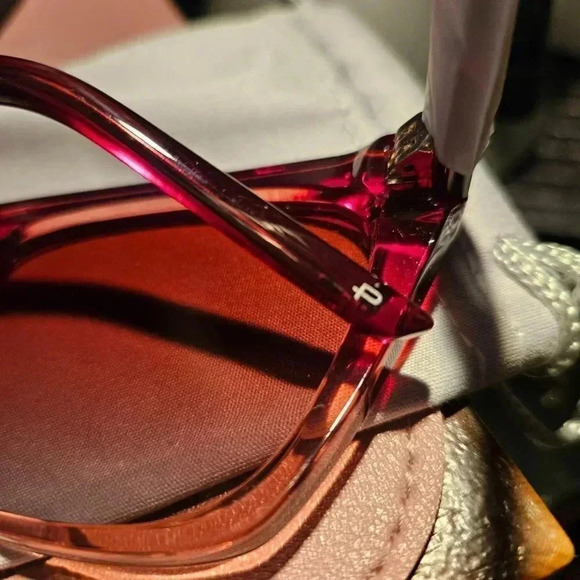 Prive Rivaux | The Ingrid - Red Cateye Squared Sunglasses - NWT - Picture 13 of 16